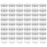 50793 Glass Jam Jars with Silver Lids 48 pcs 110 ml