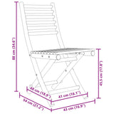 Folding Garden Chairs 6 pcs 43x54x88 cm Bamboo 3278518