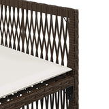 Garden Chairs with Cushions 4 pcs Brown Poly Rattan 365037