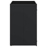 Wheelie Bin Storage for 2 Bins Black 136 x 77.5 x 121.5 cm 3394738