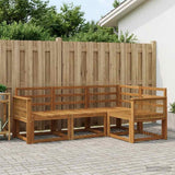 Outdoor Sofa Set 4 pcs Natural Solid Acacia Wood 3385175
