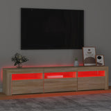 TV Cabinet with LED Lights Sonoma Oak 180x35x40 cm 3152756