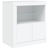 Sideboard with LED Lights White 60.5x37x67 cm 836616