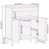 Sideboard Light brown 33.5 x 60 x 75 cm 4018105
