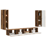 TV Wall Cabinet Set 4 pcs 29.5 x 31 x 100 cm Old Wood 3408932