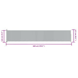 Patio Retractable Side Awning 117x600 cm Grey 317950