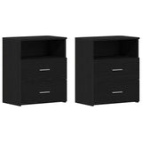 Nightstand 2 pcs Black Oak 50 x 32 x 60cm Engineered Wood 862052