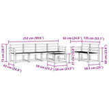 Outdoor Sofa Set 7 pcs White 59 x 59 x 37 cm Solid Acacia Wood 3387278