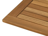 Table Top Rectangular Solid Teak Wood Natural 42033165