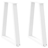 Dining Table Legs V-Shape 2 pcs White 60x cm Steel 4012565