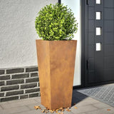 ZNTS Garden Planters 2 pcs 35x35x75 cm Weathering Steel 851093