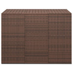 Garden Cushion Box PE Rattan 145x100x103 cm Brown 317230
