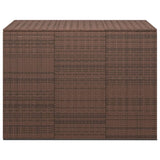 Garden Cushion Box PE Rattan 145x100x103 cm Brown 317230