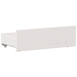 Bookcase Bed without Mattress White 90x190 cm Single Solid Wood Pine 3308943