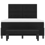 ZNTS Bed Frame with Mattress Set of 2 Black Fabric 140 x 200 cm 3344074