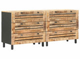 Storage Cabinets 2 pcs Brown 60 x 33.5 x 75 cm Solid Mango Wood 3310163