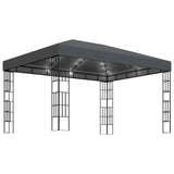 ZNTS Gazebo with LED String Lights 3x4 m Anthracite 3070323