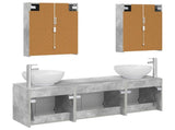 Bathroom Cabinet Set 5 pcs Concrete Grey Engineered Wood 3406490