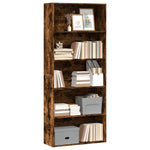 Book Cabinet Smoked Oak 80x30x189 cm Engineered Wood 3314673