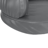 Ergonomic Foam Dog Bed Grey 75x53 cm Faux Leather 171317