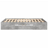 Bed Frame without Mattress Concrete Grey 140x200cm Engineered Wood 3295474
