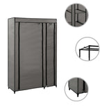 Folding Wardrobe Grey 110x45x175 cm Fabric 282423