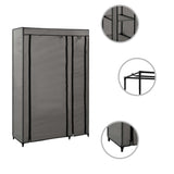 Folding Wardrobe Grey 110x45x175 cm Fabric 282423