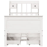 Bookcase Bed without Mattress White 90x200 cm Solid Wood Pine 3308931