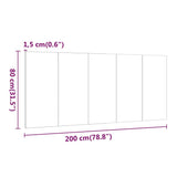 811044 Bed Headboard Black 200x1,5x80 cm Engineered Wood