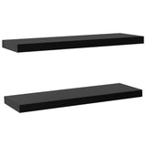 Floating Wall Shelves 2 pcs Black 100x20x3.8 cm 288203