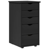Cabinet Black 34 x 39 x 61.5 cm Solid Pine Wood 42028351