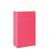 Paper Bags 250 pcs with Handles Pink 21x11x36 cm 4101673
