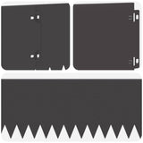 Lawn Edging 30 pcs 103 x 20 cm Steel Black 8008373