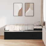 Storage Bed Frame Black oak 80 x 200 cm Engineered wood 3335198