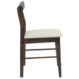 Dining Chair 2 pcs Dark Brown and Light Solid Rubber Wood 42020483
