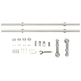 Sliding Door Hardware Kit 183 cm Stainless Steel Silver 142826