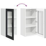 Wall Glass Cabinet LUCCA Black 40 x 31 x 80 cm Engineered Wood 884987