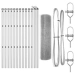 ZNTS Welded Wire Fence with 13 Posts 0.6x25 m Galvanised Steel 3351601
