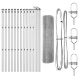ZNTS Welded Wire Fence with 13 Posts 0.6x25 m Galvanised Steel 3351601