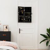 Mirror Jewellery Cabinet Wall Mounted Black 30x8.5x67 cm 353209