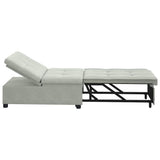 Sofa Bed Light Grey 194 x 67 x 82 cm Velvet 42008594
