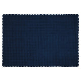 Anti-Slip Faux Rabbit Fur Blanket Olite Marine Blue Polyester 42021826