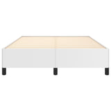 Bed Frame without Mattress White 135x190 cm Double Double Faux Leather 349875