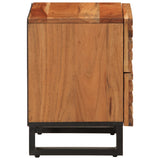 ZNTS Bedside Cabinet 40x34x46 cm Solid Wood Acacia 377428