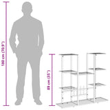 Flower Stand 94.5x25x89 cm White Iron 343120