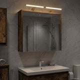 Bathroom Mirror Cabinet Smoked Oak 63.5 x 16 x 62.5 cm 889163