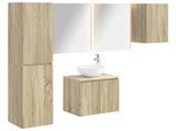 Bathroom Cabinet Set 5 pcs Sonoma Oak Engineered Wood 3407305