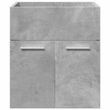 4 Piece Bathroom Furniture Set Concrete Grey Engineered Wood 3324879