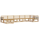 Outdoor Sofa Set 7 pcs White Solid Acacia Wood 3386768