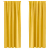 Blackout Curtains with Rings 2 pcs Mustard Yellow 245 x 140 cm 4107506